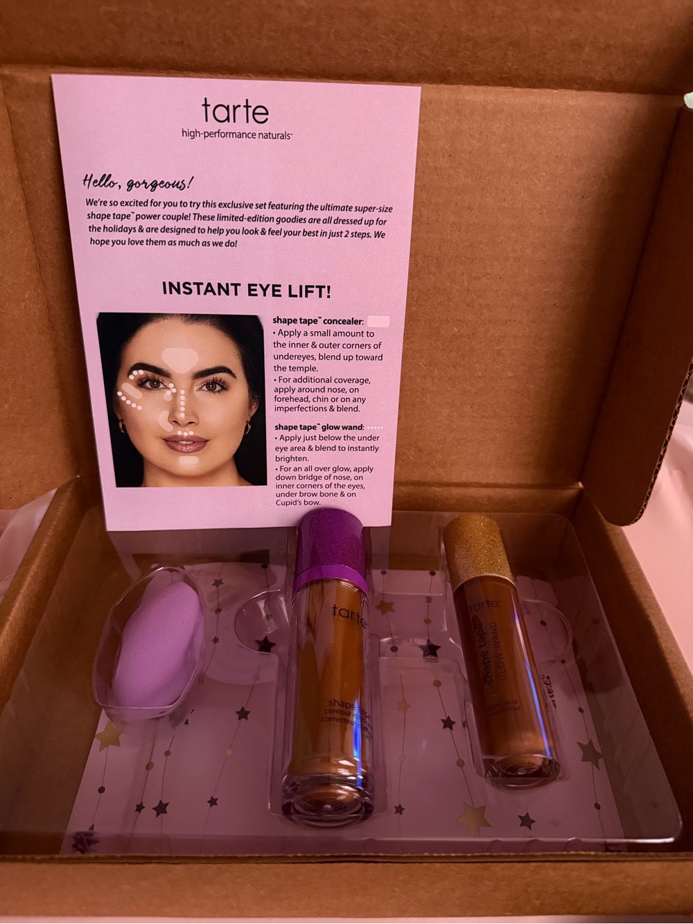 Jumbo Tarte Shape Tape Concealer (Rich Sand)and Glow Wand Duo (moonbeam)